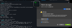 Gatekeeper "app is not code signed" warning dialog for iTerm launched via wget